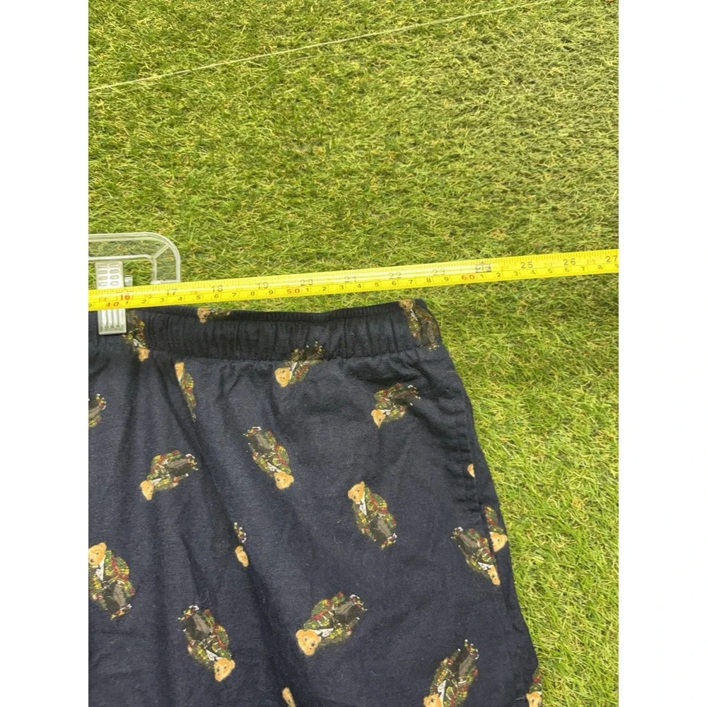 Polo Ralph Lauren Pants Mens 4XT Black Bear Sleepwear Drawstring All Over Tuxedo